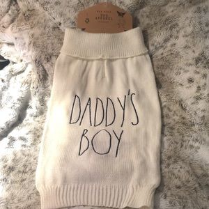 Rae Dunn DADDY’S BOY Dog Sweater Size Large